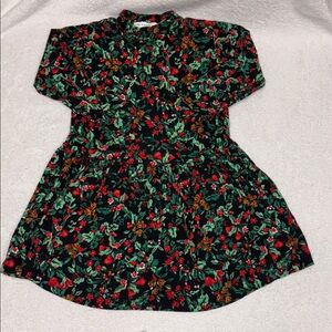Vintage the eagles eye cotton Christmas holly berry mock turtleneck dress m5/6